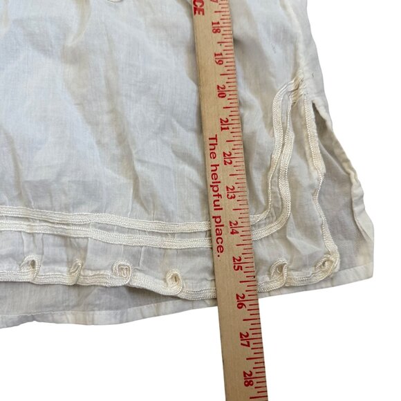 Soft Surroundings Off white Cream Embroidered Tunic Top M - Picture 4 of 11